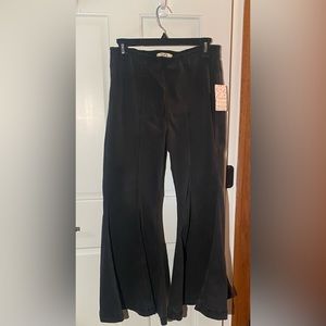 NWT Free People Cropped Black Bellbottoms
